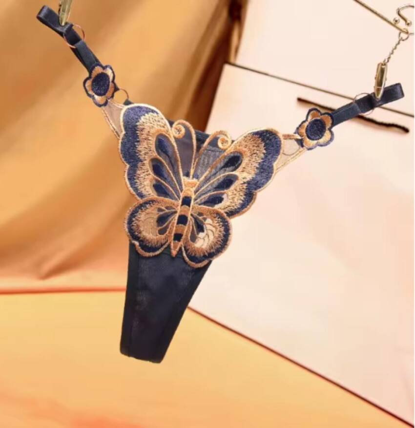 Colaless Bordado Mariposa, Cinta Ajustable Lenceria Exotica - Imagen 15