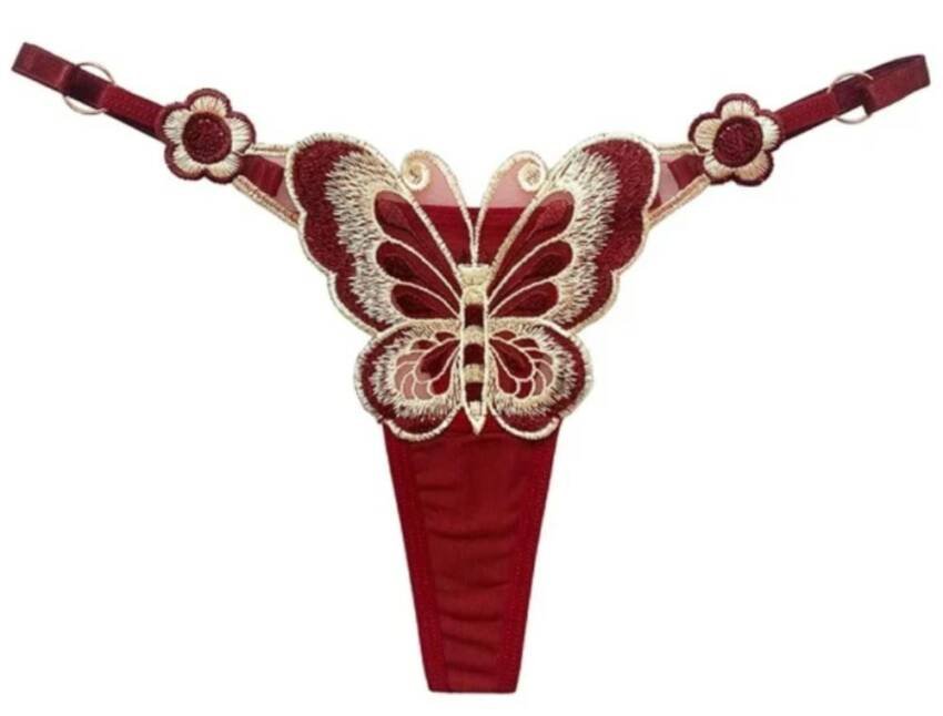 Colaless Bordado Mariposa, Cinta Ajustable Lenceria Exotica - Imagen 16