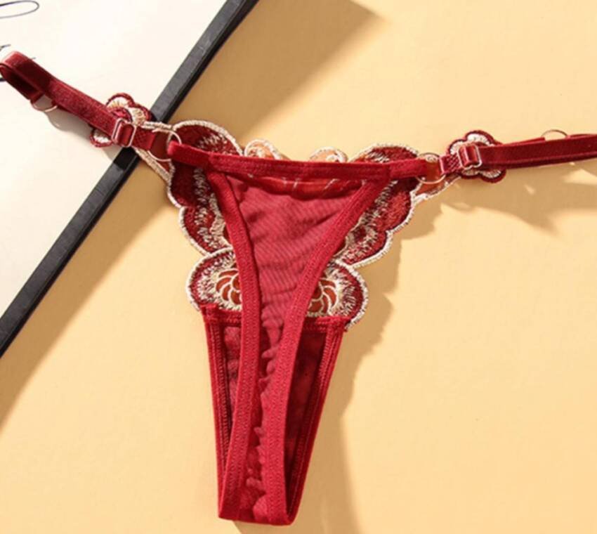 Colaless Bordado Mariposa, Cinta Ajustable Lenceria Exotica - Imagen 18