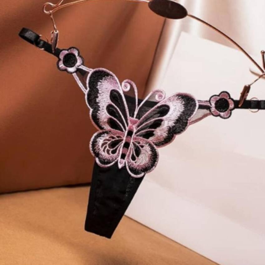 Colaless Bordado Mariposa, Cinta Ajustable Lenceria Exotica - Imagen 23