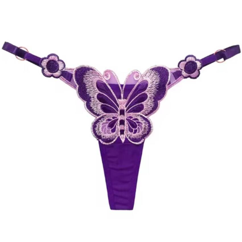 Colaless Bordado Mariposa, Cinta Ajustable Lenceria Exotica - Imagen 25