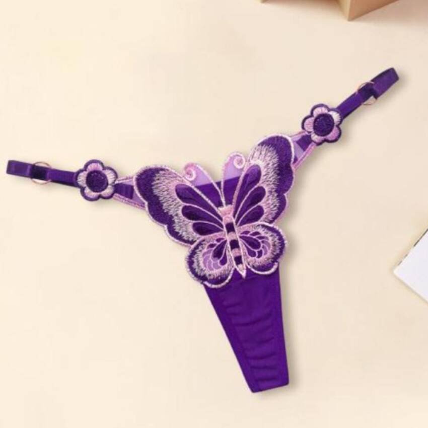 Colaless Bordado Mariposa, Cinta Ajustable Lenceria Exotica - Imagen 27