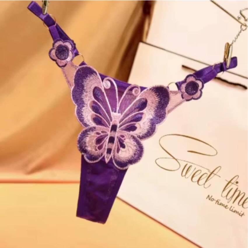 Colaless Bordado Mariposa, Cinta Ajustable Lenceria Exotica - Imagen 30