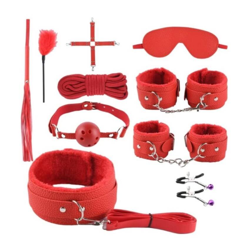 Kit De Sumision Bdsm Sadomasoquismo Bondage 9pcs
