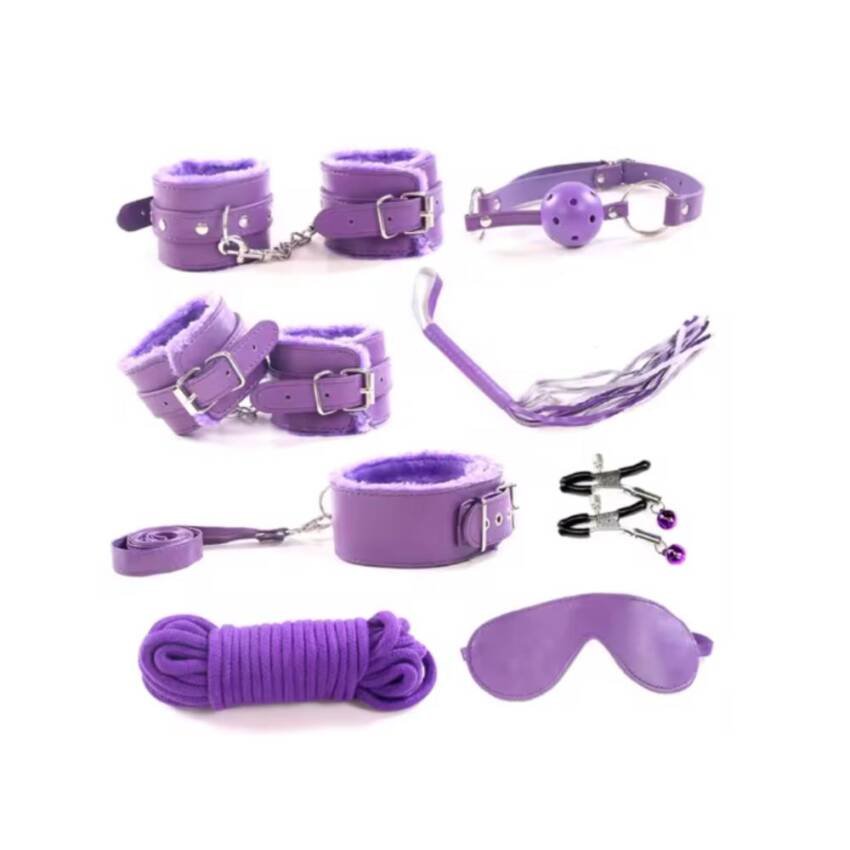 Kit De Sumision Bdsm Sadomasoquismo Bondage 9pcs - Imagen 9