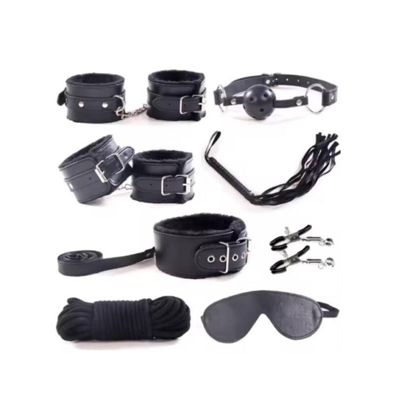 Kit De Sumision Bdsm Sadomasoquismo Bondage 9pcs - Imagen 10