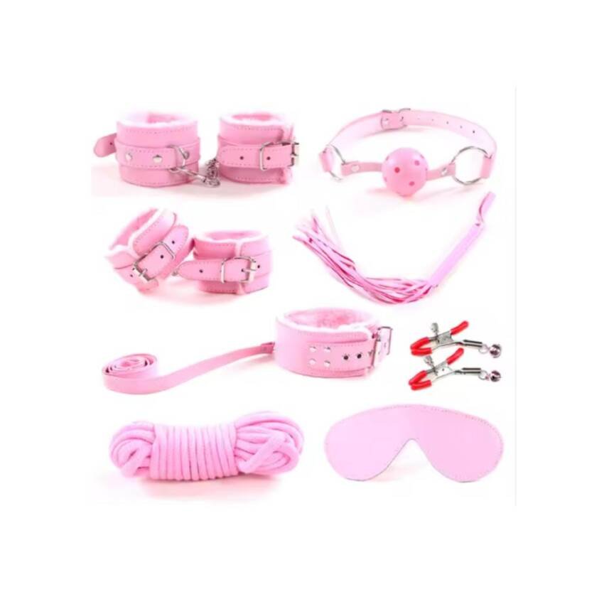 Kit De Sumision Bdsm Sadomasoquismo Bondage 9pcs - Imagen 11