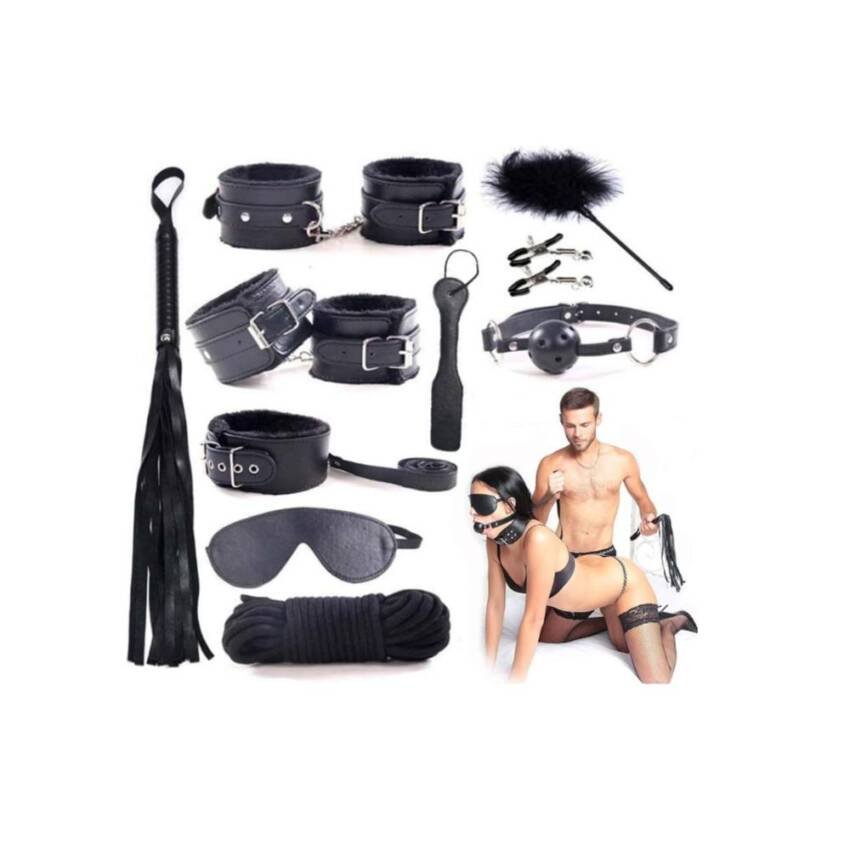 Kit De Sumision Bdsm Sadomasoquismo Bondage 9pcs - Imagen 17