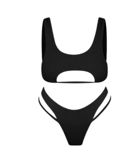 Traje De Baño Bikini Corte Alto Ahuecado Sexy 2 Piezas 2022