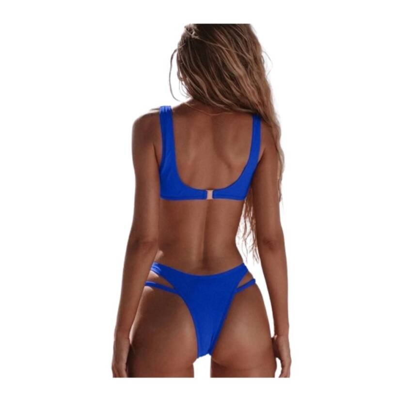 Traje De Baño Bikini Corte Alto Ahuecado Sexy 2 Piezas 2022 - Imagen 14
