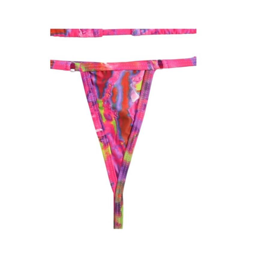 Traje Baño Bikini Micro Triángulo Con Estampado Muy Sexi - Imagen 11