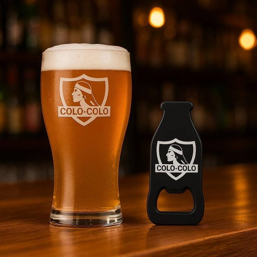 Set Vaso y Destapador Colo Colo Oficial Regalo Hincha - Imagen 5