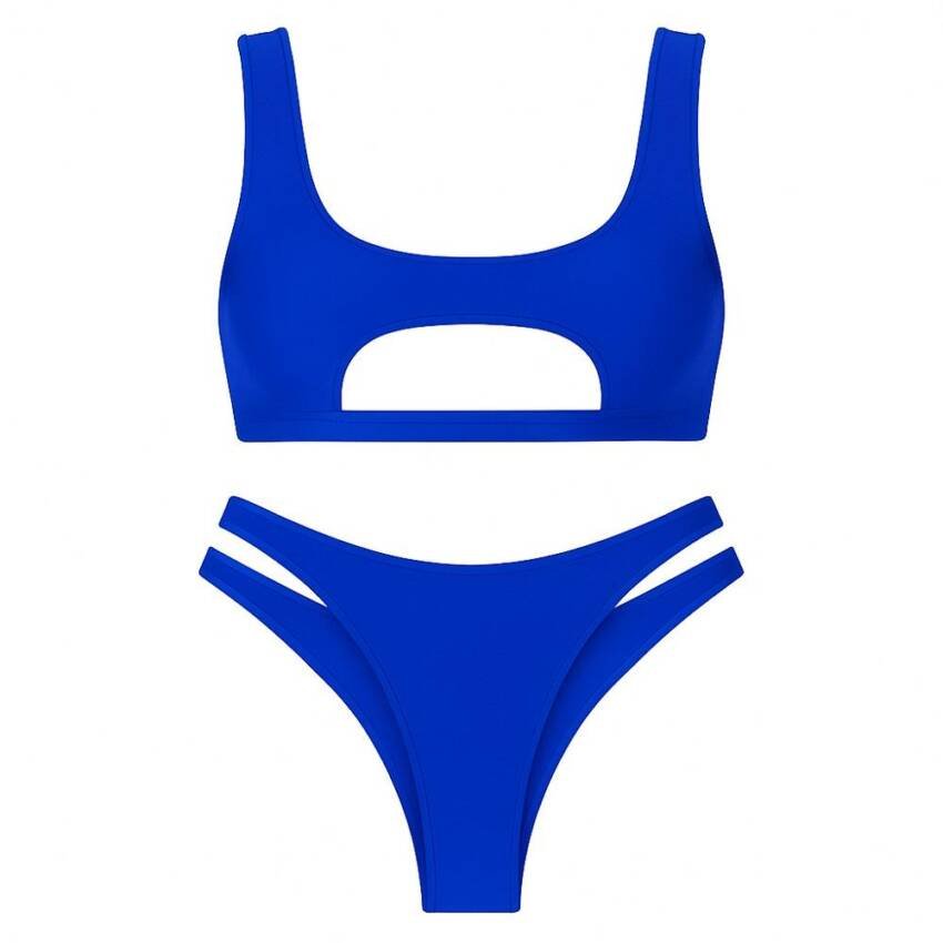 Traje De Baño Bikini Corte Alto Ahuecado Sexy 2 Piezas 2022 - Imagen 15