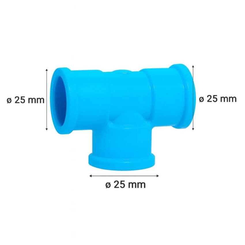 Pack 10 Unidades Tee PVC-P Cementar 25MM PN10 - Imagen 5