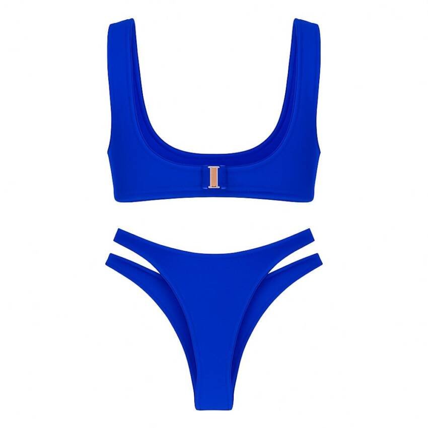 Traje De Baño Bikini Corte Alto Ahuecado Sexy 2 Piezas 2022 - Imagen 16