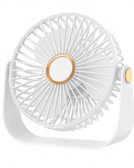 Ventilador de Escritorio Portátil USB con Luz Recargable 17 cm