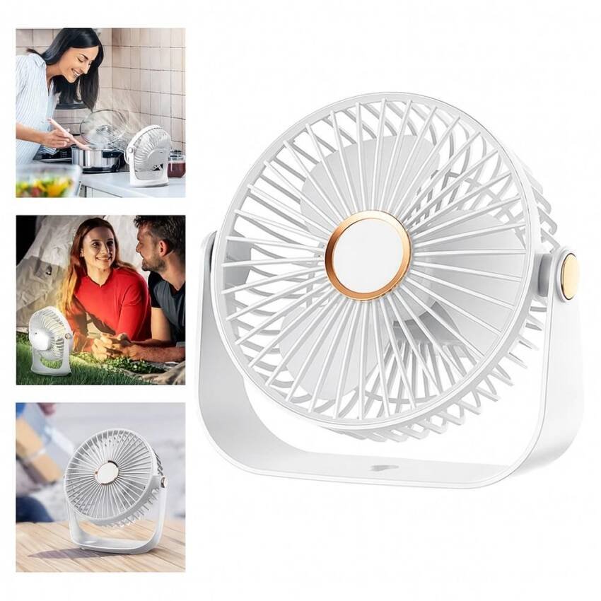 Ventilador de Escritorio Portátil USB con Luz Recargable 17 cm - Imagen 9