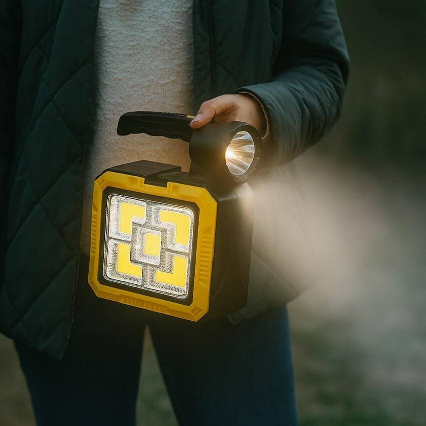 Linterna Solar LED Recargable de Camping con Herramientas - Imagen 2