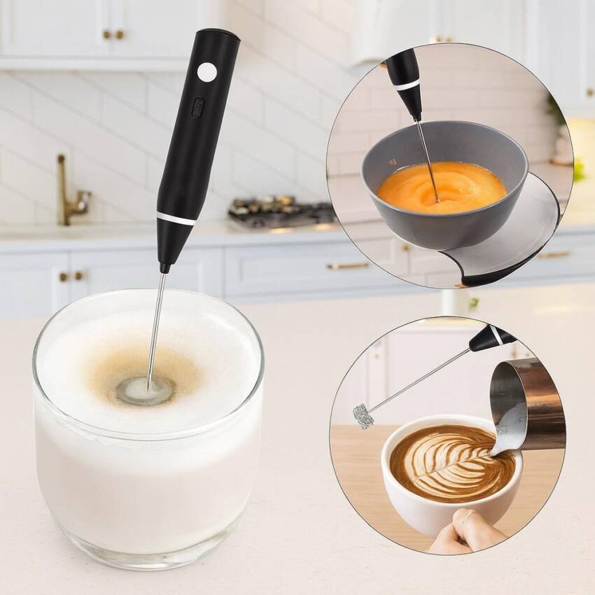 Mini Batidor Revolvedor De Café Y Espuma Leche Recargable USB - Imagen 5