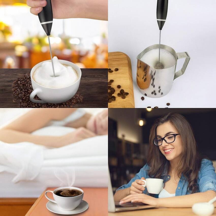 Mini Batidor Revolvedor De Café Y Espuma Leche Recargable USB - Imagen 7