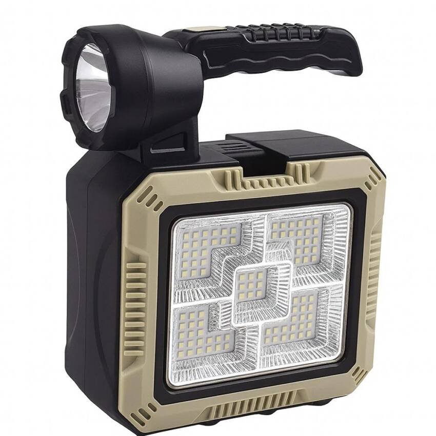 Linterna LED Solar Recargable con Herramientas Integradas