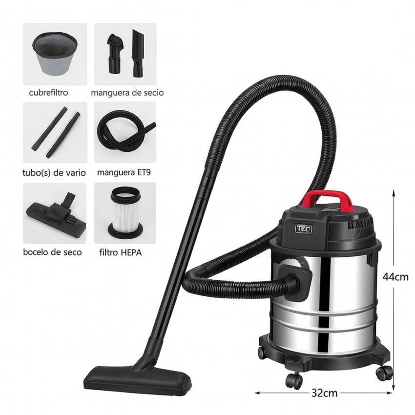 Aspiradora Industrial 20L 1500W MULTIFUNCION INCLUYE CUBRE FILTRO PROTECTOR - Imagen 3