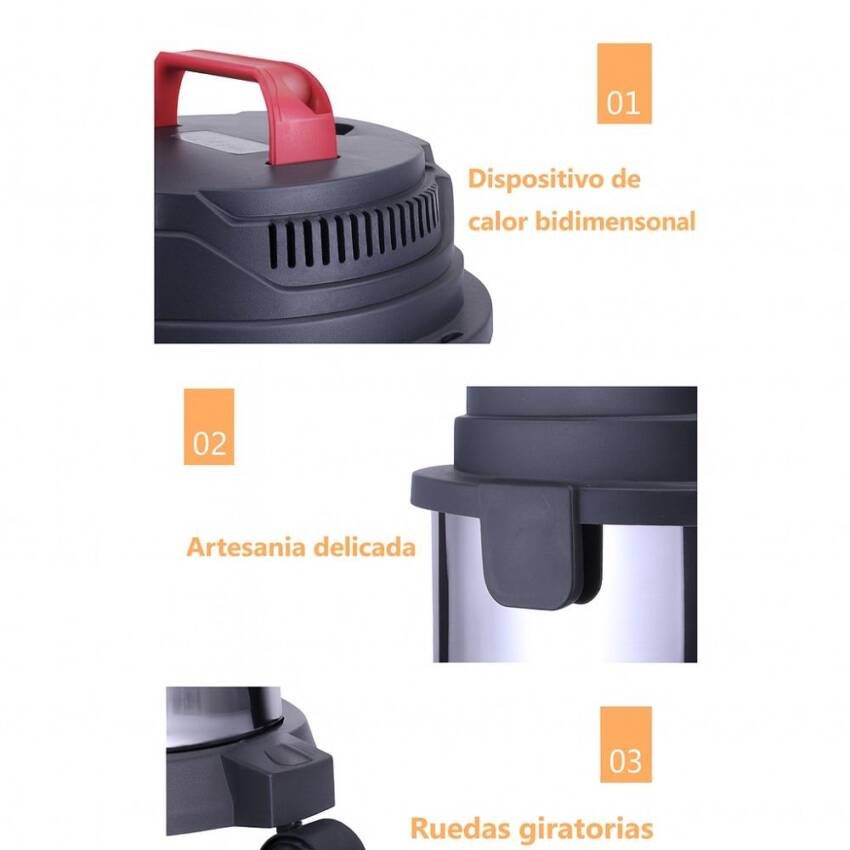 Aspiradora Industrial 20L 1500W MULTIFUNCION INCLUYE CUBRE FILTRO PROTECTOR - Imagen 5