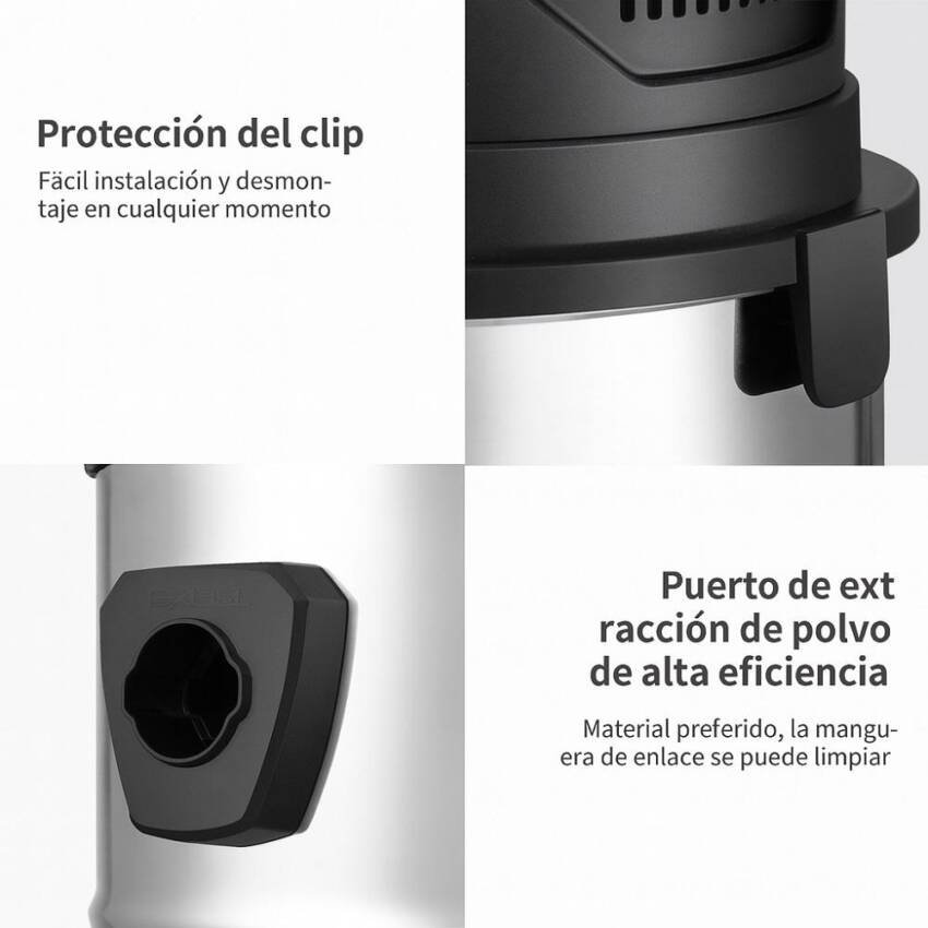 Aspiradora Industrial 20L 1500W MULTIFUNCION INCLUYE CUBRE FILTRO PROTECTOR - Imagen 6
