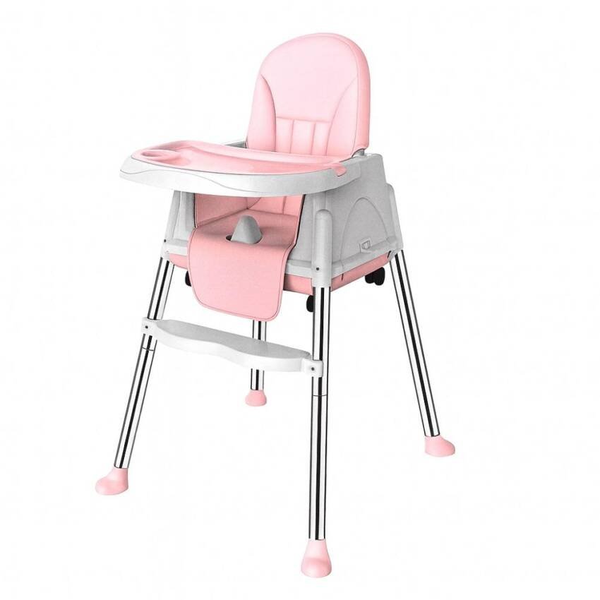Silla De Comer Para Bebés Portátil Con Ruedas Ajustable - Imagen 7