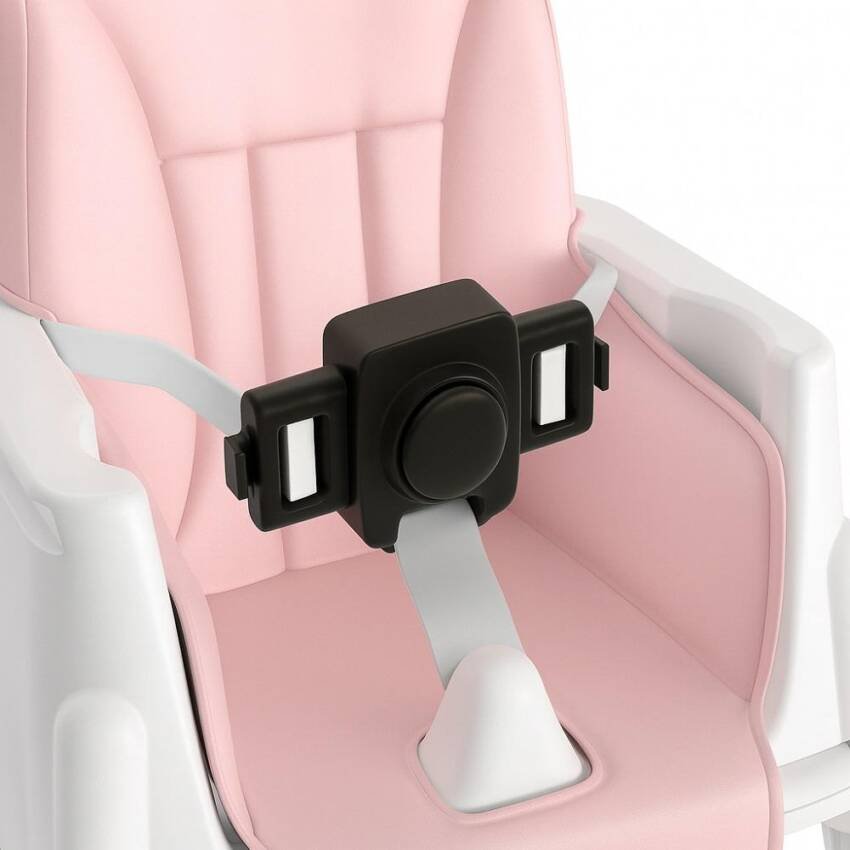 Silla De Comer Para Bebés Portátil Con Ruedas Ajustable - Imagen 9