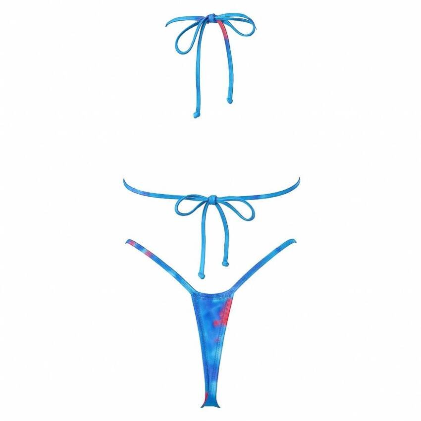 Traje Baño Bikini Micro Triángulo Con Estampado Muy Sexi - Imagen 3