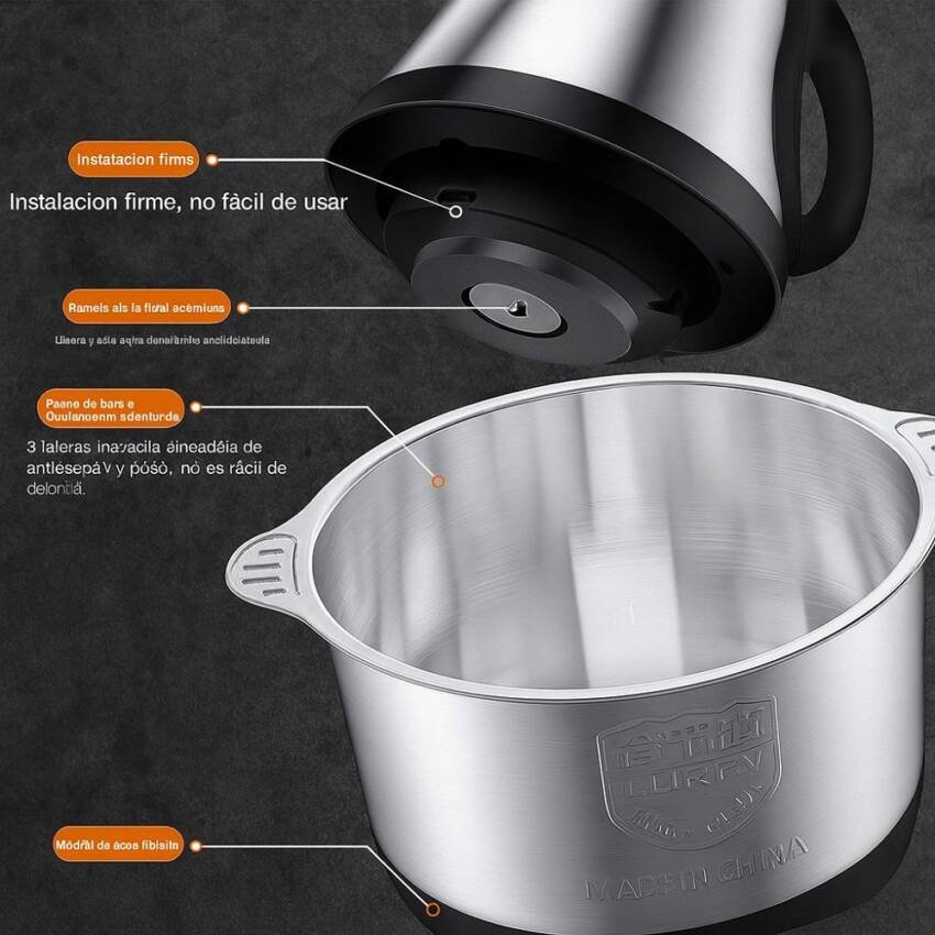 triturador Procesador De Alimentos Electrico 5 Litros 500w Picador - Imagen 7