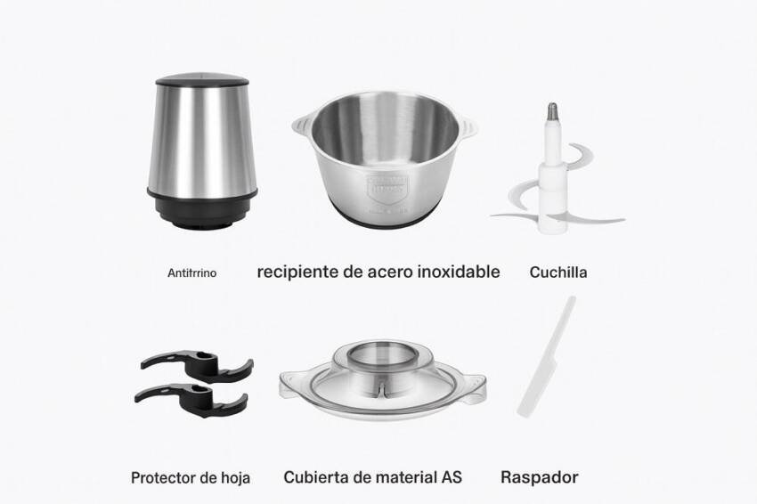 triturador Procesador De Alimentos Electrico 5 Litros 500w Picador - Imagen 8