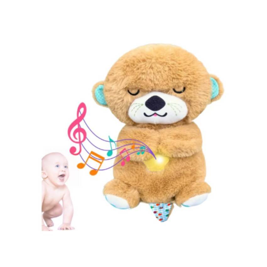 Nutria Peluche Relajante Luz Musical Juguete Respiración - Imagen 4