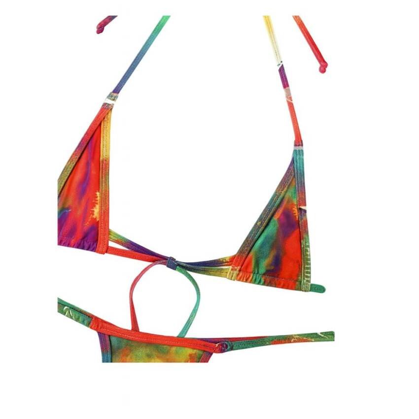 Traje Baño Bikini Micro Triángulo Con Estampado Muy Sexi - Imagen 7