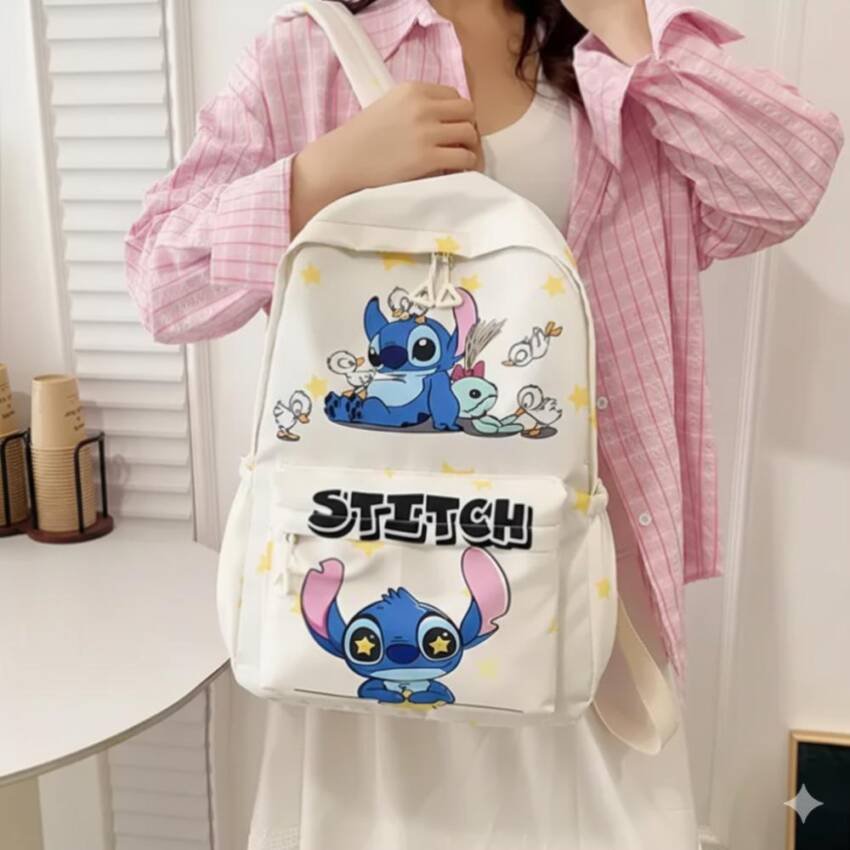Mochila Infantil Stitch Escolar Estampado Original Disney - Imagen 4