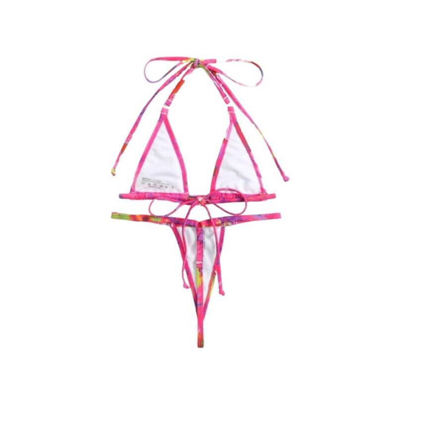 Traje Baño Bikini Micro Triángulo Con Estampado Muy Sexi - Imagen 10