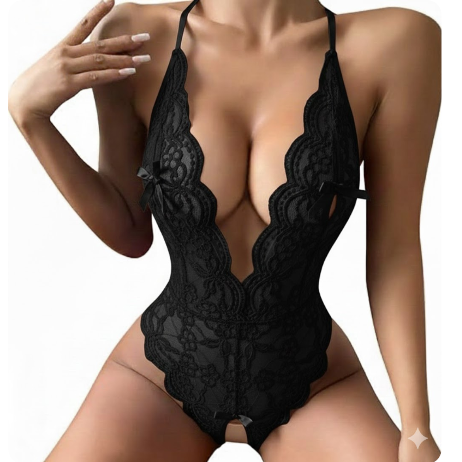 Lenceria Sexy Transparente Para Mujer, Entrepierna Abierta - Imagen 3