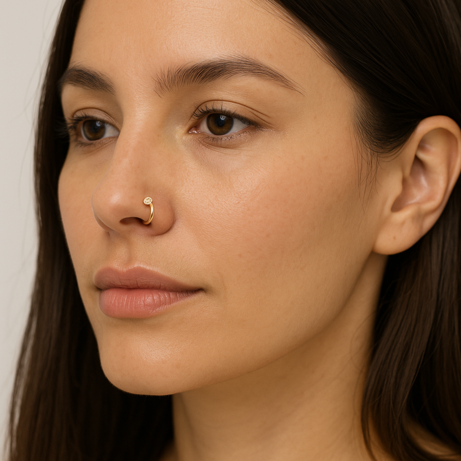 Aro cuff Nariz Falso Sin Perforacion Elegante - Imagen 2