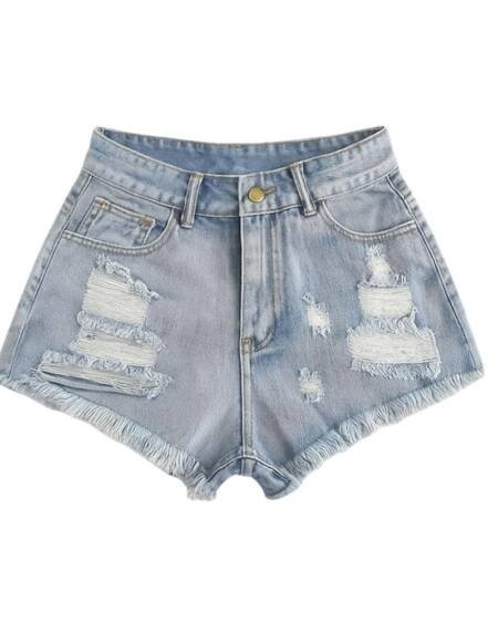 Short Jeans Mujer Mezclilla Denim Tiro Alto Excelente Horma