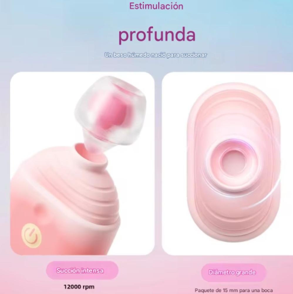Mini Vibrador de Succión Helado Recargable 10 modos Portátil - Imagen 2