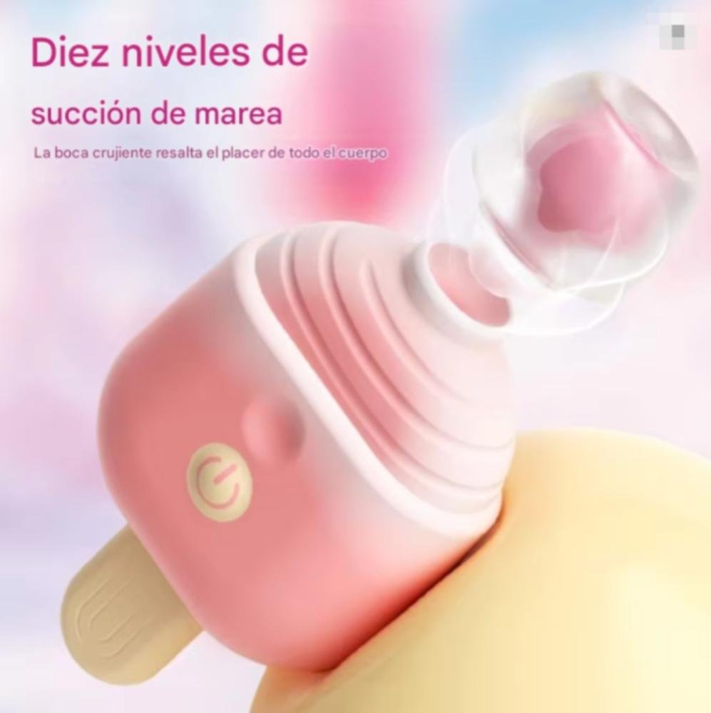Mini Vibrador de Succión Helado Recargable 10 modos Portátil - Imagen 4