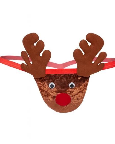 Calzoncillo De Reno Ropa Interior Navideña Sexy Hombre - Café - Tamaño Único