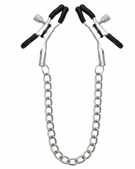Pezonera de Estimulación Metálico con Pinzas y Cadena